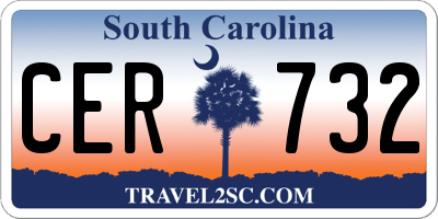 SC license plate CER732