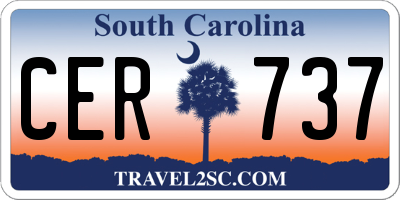 SC license plate CER737