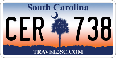 SC license plate CER738
