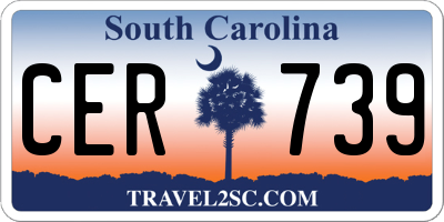 SC license plate CER739