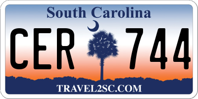 SC license plate CER744