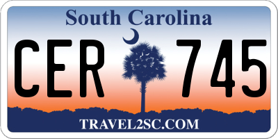 SC license plate CER745