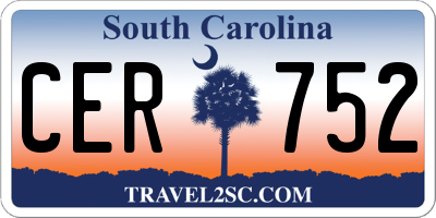 SC license plate CER752