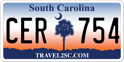 SC license plate CER754