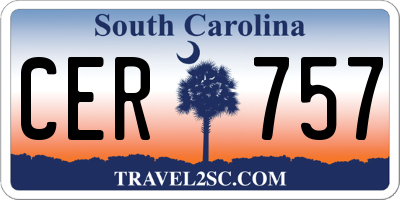 SC license plate CER757