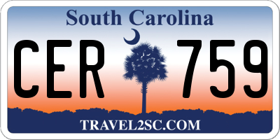 SC license plate CER759