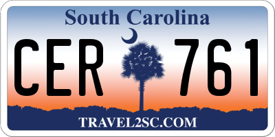 SC license plate CER761