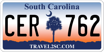 SC license plate CER762