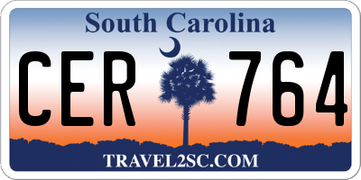 SC license plate CER764