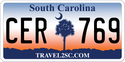 SC license plate CER769