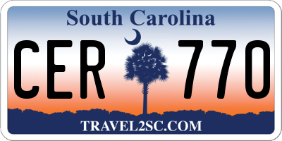 SC license plate CER770