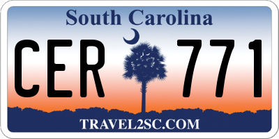 SC license plate CER771