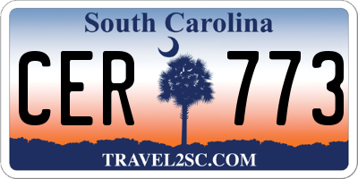 SC license plate CER773