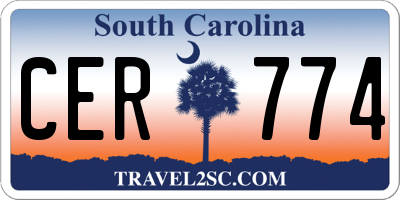 SC license plate CER774