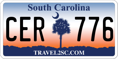 SC license plate CER776