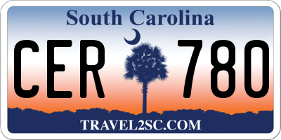 SC license plate CER780