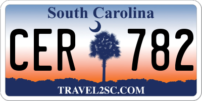 SC license plate CER782