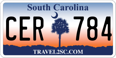 SC license plate CER784