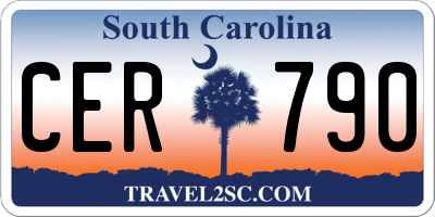SC license plate CER790