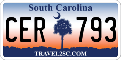 SC license plate CER793