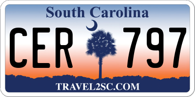 SC license plate CER797