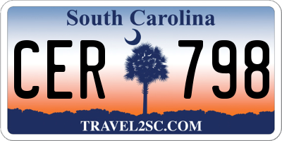 SC license plate CER798
