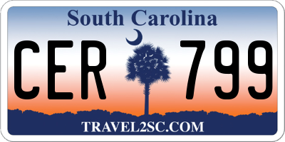 SC license plate CER799