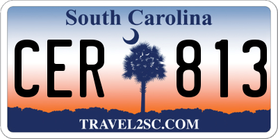 SC license plate CER813