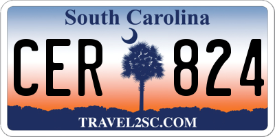 SC license plate CER824