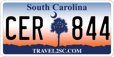 SC license plate CER844