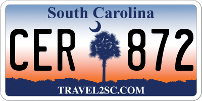 SC license plate CER872