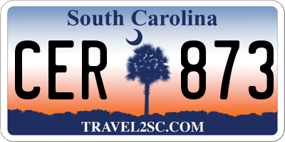 SC license plate CER873