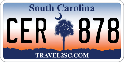 SC license plate CER878