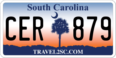 SC license plate CER879