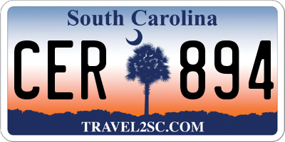 SC license plate CER894
