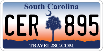 SC license plate CER895
