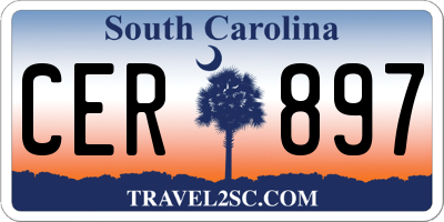 SC license plate CER897