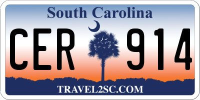 SC license plate CER914