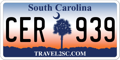SC license plate CER939
