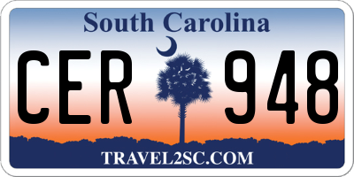 SC license plate CER948