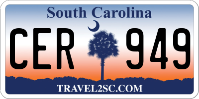 SC license plate CER949