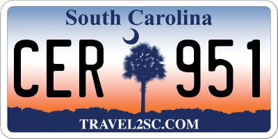 SC license plate CER951