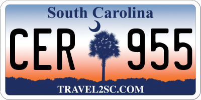 SC license plate CER955