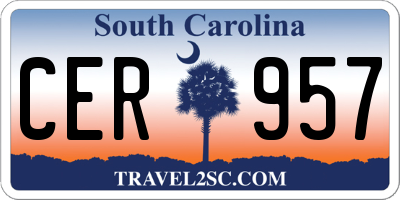 SC license plate CER957
