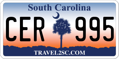 SC license plate CER995
