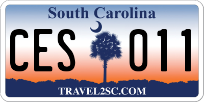 SC license plate CES011