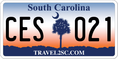 SC license plate CES021