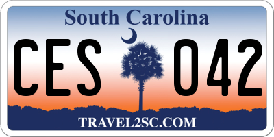 SC license plate CES042