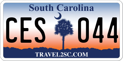 SC license plate CES044