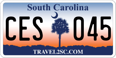 SC license plate CES045